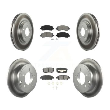 Front Rear Coat Brake Rotors Semi-Metallic Pad Kit For Jeep Patriot Compass Dodge Caliber KGS-100702