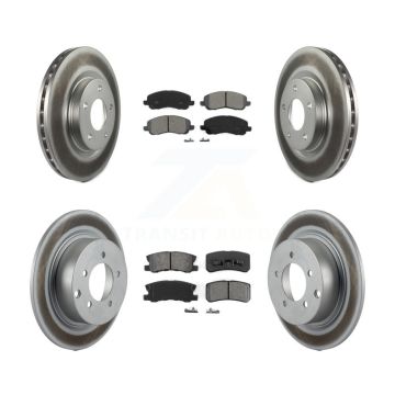 Front Rear Coat Brake Rotors Semi-Metallic Pad Kit For Jeep Mitsubishi Patriot Lancer RVR KGS-100703