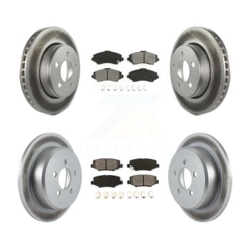 Front Rear Coated Disc Brake Rotor And Semi-Metallic Pad Kit For Jeep Liberty Dodge Nitro KGS-100708