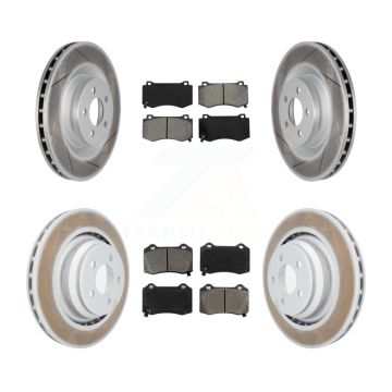 Front Rear Coated Brake Rotor Semi-Metallic Pad Kit For Dodge Charger Chrysler 300 Magnum KGS-100711