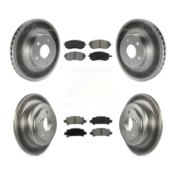 Front Rear Coat Brake Rotors Semi-Metallic Pad Kit For 02-03 Subaru Impreza Outback RS TS KGS-100752