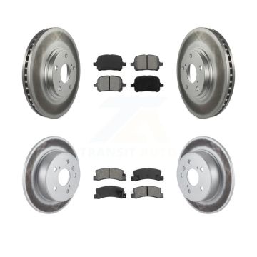 Front Rear Coated Disc Brake Rotors & Semi-Metallic Pad Kit For 1999-2001 Lexus RX300 AWD KGS-100788