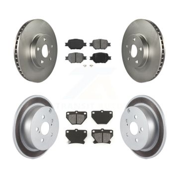 Front Rear Coated Disc Brake Rotors And Semi-Metallic Pads Kit For Toyota Celica KGS-100792