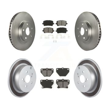 Front Rear Coat Brake Rotors Semi-Metallic Pad Kit For Toyota Matrix Corolla Pontiac Vibe KGS-100794