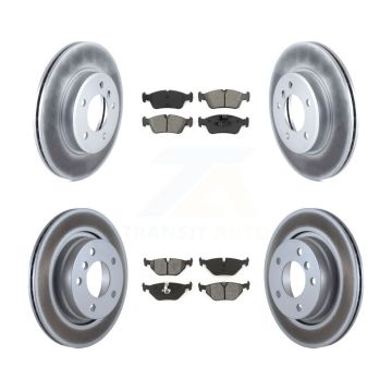 Front Rear Coat Disc Brake Rotor Semi-Metallic Pad Kit For BMW 325i 325Ci 328i 323Ci 323i KGS-100798