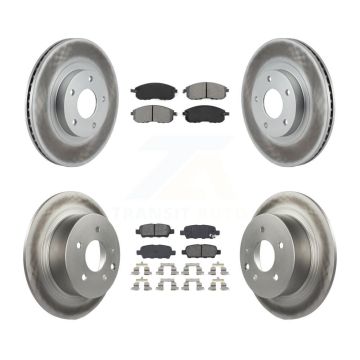 Front Rear Coated Disc Brake Rotors And Semi-Metallic Pads Kit For Nissan Altima KGS-100811
