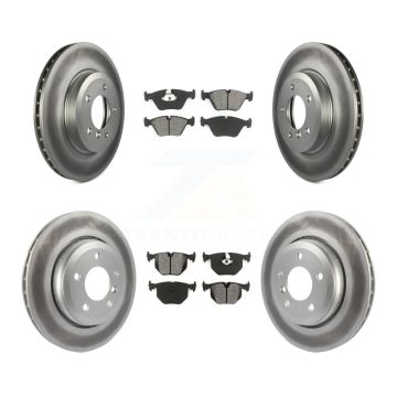 Front Rear Coated Disc Brake Rotors And Semi-Metallic Pads Kit For BMW 330Ci 330i 330xi KGS-100825