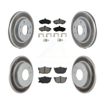 Front Rear Coated Brake Rotors Semi-Metallic Pad Kit For Hyundai Elantra Disc rear brakes KGS-100830