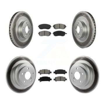 Front Rear Coated Disc Brake Rotor & Semi-Metallic Pad Kit For Subaru Outback Legacy Baja KGS-100845