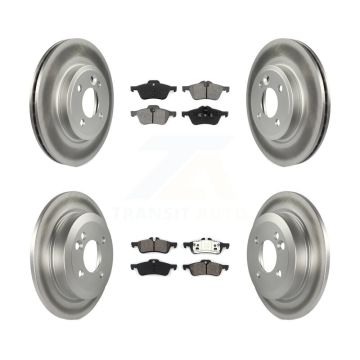 Front Rear Coated Disc Brake Rotors And Semi-Metallic Pads Kit For Mini Cooper KGS-100848