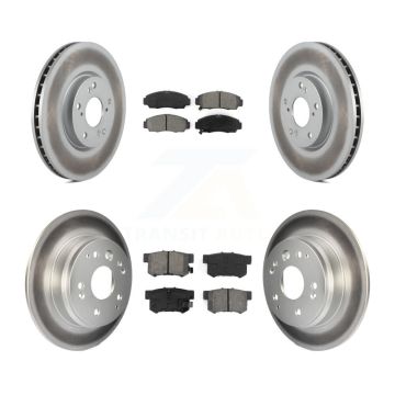 Front Rear Coated Brake Rotor & Semi-Metallic Pad Kit For Acura TL Automatic transmission KGS-100855