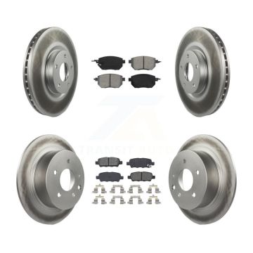 Front Rear Coated Disc Brake Rotors And Semi-Metallic Pads Kit For Nissan Altima Maxima KGS-100856