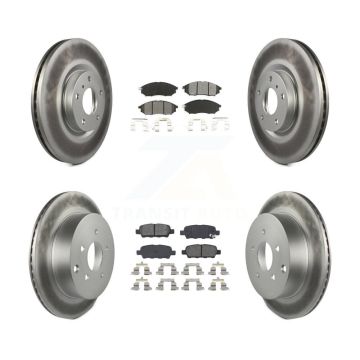 Front Rear Coated Disc Brake Rotors Semi-Metallic Pad Kit For Nissan Murano INFINITI QX70 KGS-100872
