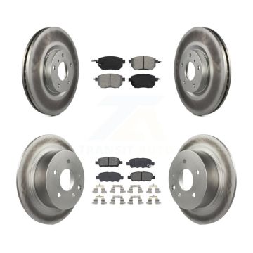 Front Rear Coated Disc Brake Rotors And Semi-Metallic Pads Kit For Nissan Altima Maxima KGS-100875