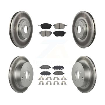 Front Rear Coated Disc Brake Rotors And Semi-Metallic Pads Kit For Nissan Murano KGS-100876