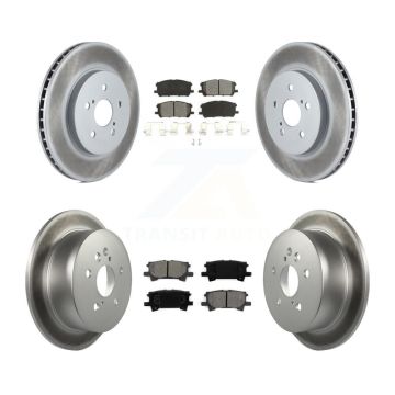 Front Rear Coat Brake Rotor Semi-Metallic Pad Kit For Lexus RX350 RX330 Toyota Highlander KGS-100886