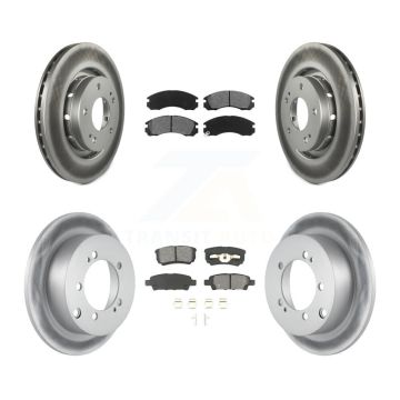 Front Rear Coat Disc Brake Rotor Semi-Metallic Pad Kit For 2005-2006 Mitsubishi Outlander KGS-100887