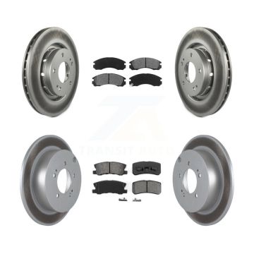 Front Rear Coat Brake Rotor Semi-Metallic Pad Kit For Mitsubishi Lancer Ralliart To 03 09 KGS-100888
