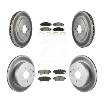 Front Rear Coated Disc Brake Rotors And Semi-Metallic Pads Kit For Nissan Pathfinder KGS-100898