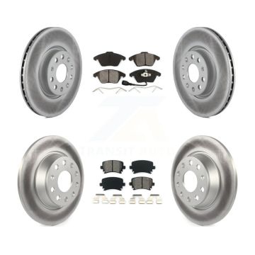 Front Rear Coated Brake Rotors Semi-Metallic Pad Kit For Volkswagen CC GTI Passat Audi A3 KGS-100903