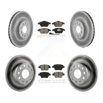 Front Rear Coated Disc Brake Rotors And Semi-Metallic Pads Kit For Volkswagen Beetle GTI KGS-100904