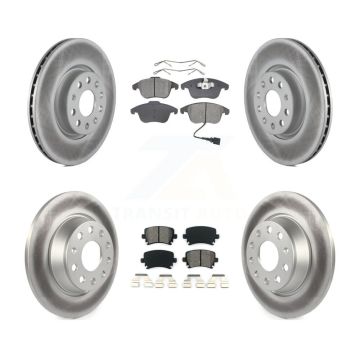 Front Rear Coated Brake Rotor Semi-Metallic Pad Kit For Volkswagen Tiguan Audi Q3 Quattro KGS-100907
