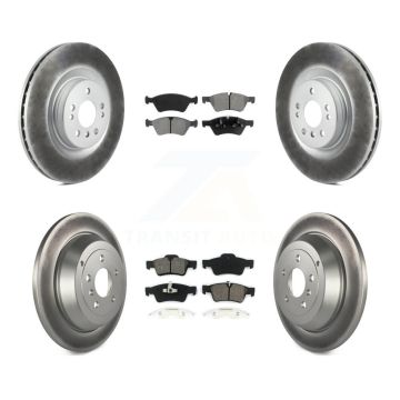 Front Rear Coated Disc Brake Rotors And Semi-Metallic Pads Kit For Mercedes-Benz ML320 KGS-100917