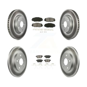 Front Rear Coat Brake Rotors Semi-Metallic Pad Kit For Toyota Matrix Pontiac Vibe Corolla KGS-100945