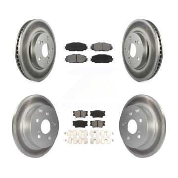 Front Rear Coated Disc Brake Rotor And Semi-Metallic Pad Kit For Toyota RAV4 Lexus HS250h KGS-100950