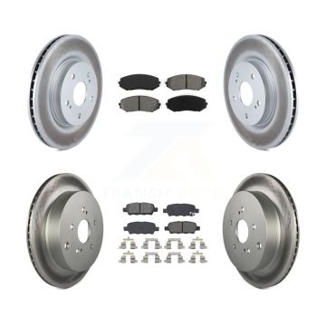 Front Rear Coat Disc Brake Rotors Semi-Metallic Pad Kit For 2009-2013 Suzuki Grand Vitara KGS-100961