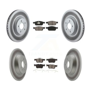 Front Rear Coated Disc Brake Rotors And Semi-Metallic Pad Kit For Ford Escape Lincoln MKC KGS-100976