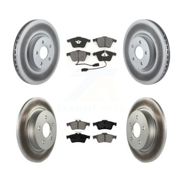 Front Rear Coated Disc Brake Rotors And Semi-Metallic Pads Kit For Volvo S40 V50 C70 KGS-100977