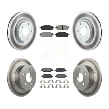 Front Rear Coated Disc Brake Rotors And Semi-Metallic Pads Kit For Nissan Altima KGS-100978