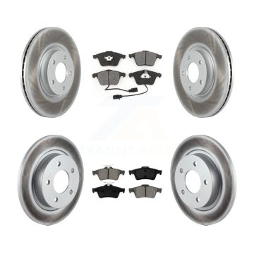 Front Rear Coated Disc Brake Rotors And Semi-Metallic Pads Kit For Mazda 3 KGS-100982