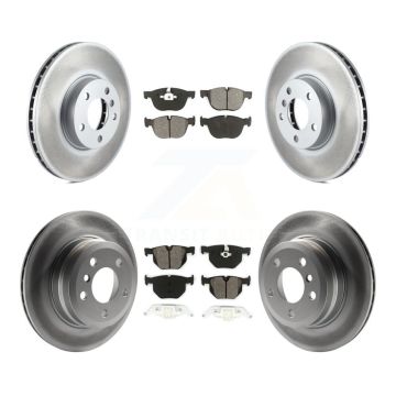 Front Rear Coated Disc Brake Rotors And Semi-Metallic Pads Kit For BMW X5 X6 KGS-100985