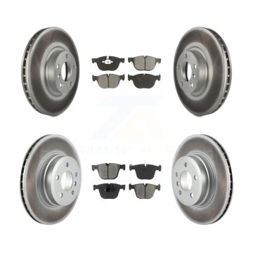 Front Rear Coated Disc Brake Rotors And Semi-Metallic Pads Kit For BMW X5 X6 KGS-100988