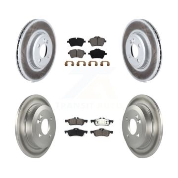Front Rear Coated Disc Brake Rotors And Semi-Metallic Pads Kit For Mini Cooper KGS-100994