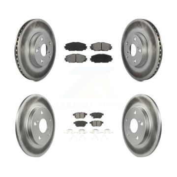 Front Rear Coated Disc Brake Rotors And Semi-Metallic Pads Kit For Toyota Matrix KGS-101002