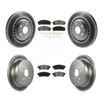 Front Rear Coat Disc Brake Rotor Semi-Metallic Pad Kit For Toyota Sienna Highlander Lexus KGS-101008