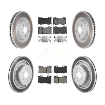 Front Rear Coat Brake Rotor Semi-Metallic Pad Kit For INFINITI G37 RWD With Brembo Brakes KGS-101022