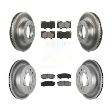 Front Rear Coated Disc Brake Rotors & Semi-Metallic Pad Kit For Toyota 4Runner FJ Cruiser KGS-101027