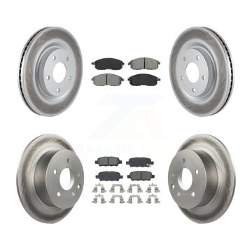 Front Rear Coated Disc Brake Rotors And Semi-Metallic Pads Kit For Nissan Sentra Juke KGS-101067