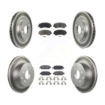 Front Rear Coated Disc Brake Rotor & Semi-Metallic Pad Kit For Nissan Rogue Sport Qashqai KGS-101116