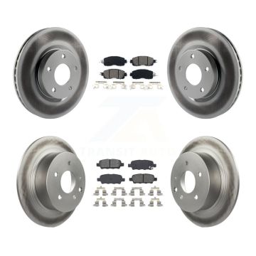 Front Rear Coated Disc Brake Rotors And Semi-Metallic Pads Kit For Nissan Altima KGS-101118
