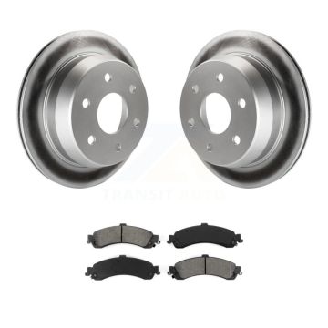 Rear Coated Disc Brake Rotor & Semi-Metallic Pad Kit For 2002 Chevrolet Suburban 1500 4WD KGS-101125