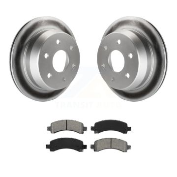 Rear Coated Brake Rotors Semi-Metallic Pad Kit For 2002 Chevrolet Avalanche 1500 Suburban KGS-101126