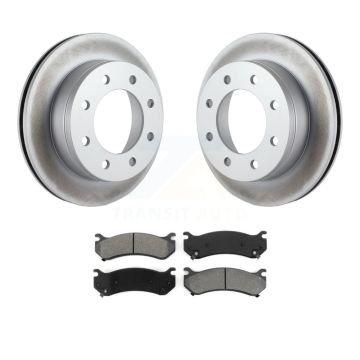 Rear Coat Brake Rotor Semi-Metallic Pad Kit For Chevrolet GMC Sierra 2500 HD Silverado H2 KGS-101129