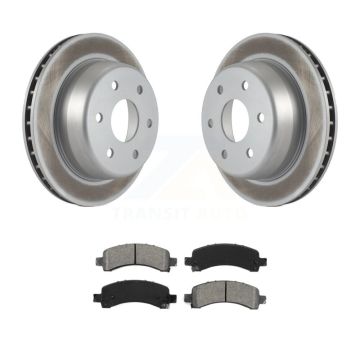 Rear Coated Brake Rotor Semi-Metallic Pad Kit For Chevrolet GMC Avalanche 1500 Express XL KGS-101134