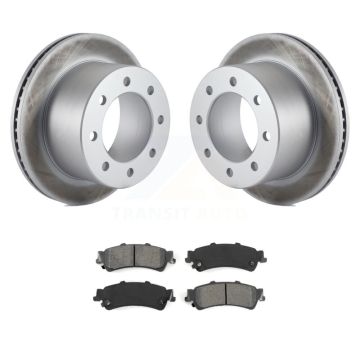 Rear Coated Disc Brake Rotors And Semi-Metallic Pads Kit For 2001 GMC Sierra 3500 KGS-101137
