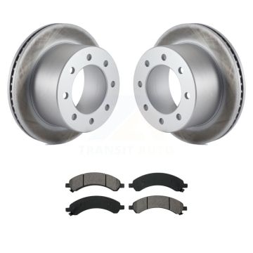 Rear Coated Disc Brake Rotors Semi-Metallic Pad Kit For Chevrolet Express 3500 GMC Savana KGS-101139